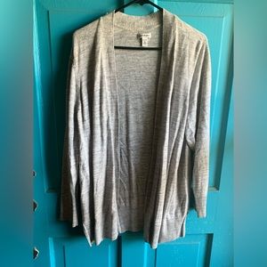 EUC Croft and Barrow Grey Cardigan 1X
